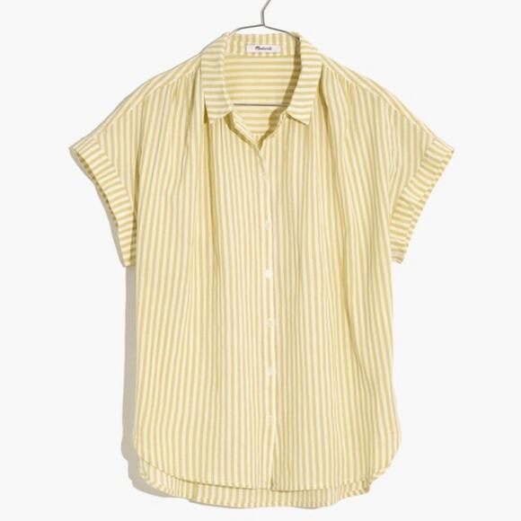 Madewell Tops - Madewell Central Shirt in Pear Stripe Size Small